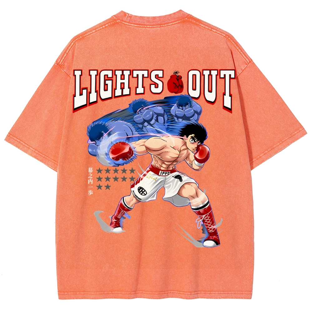 Hajime no Ippo Unisex Fit Washed T-Shirt 2506006897
