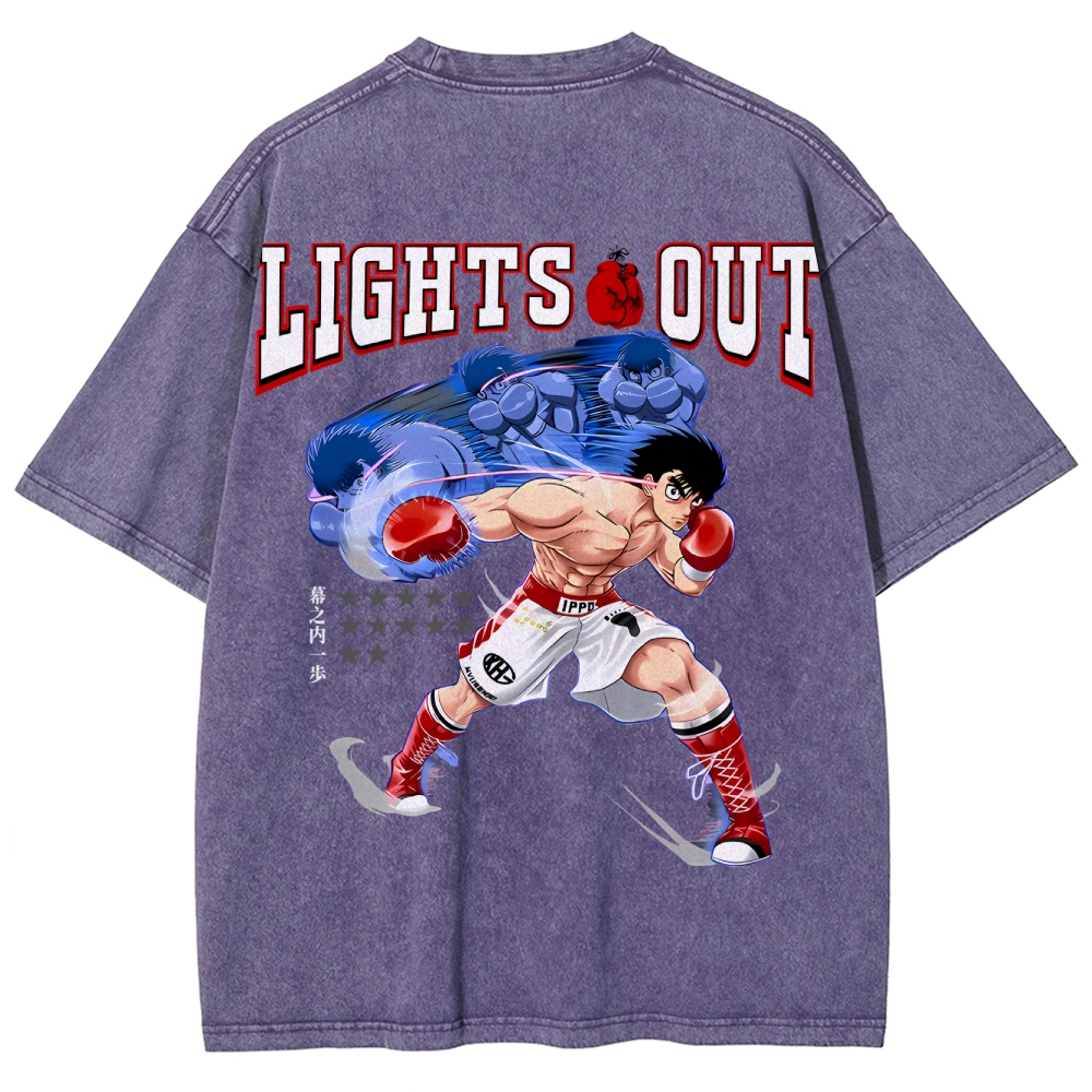 Hajime no Ippo Unisex Fit Washed T-Shirt 2506006897