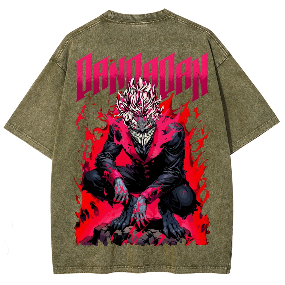 Dandadan Unisex Fit Washed T-Shirt 2506008227