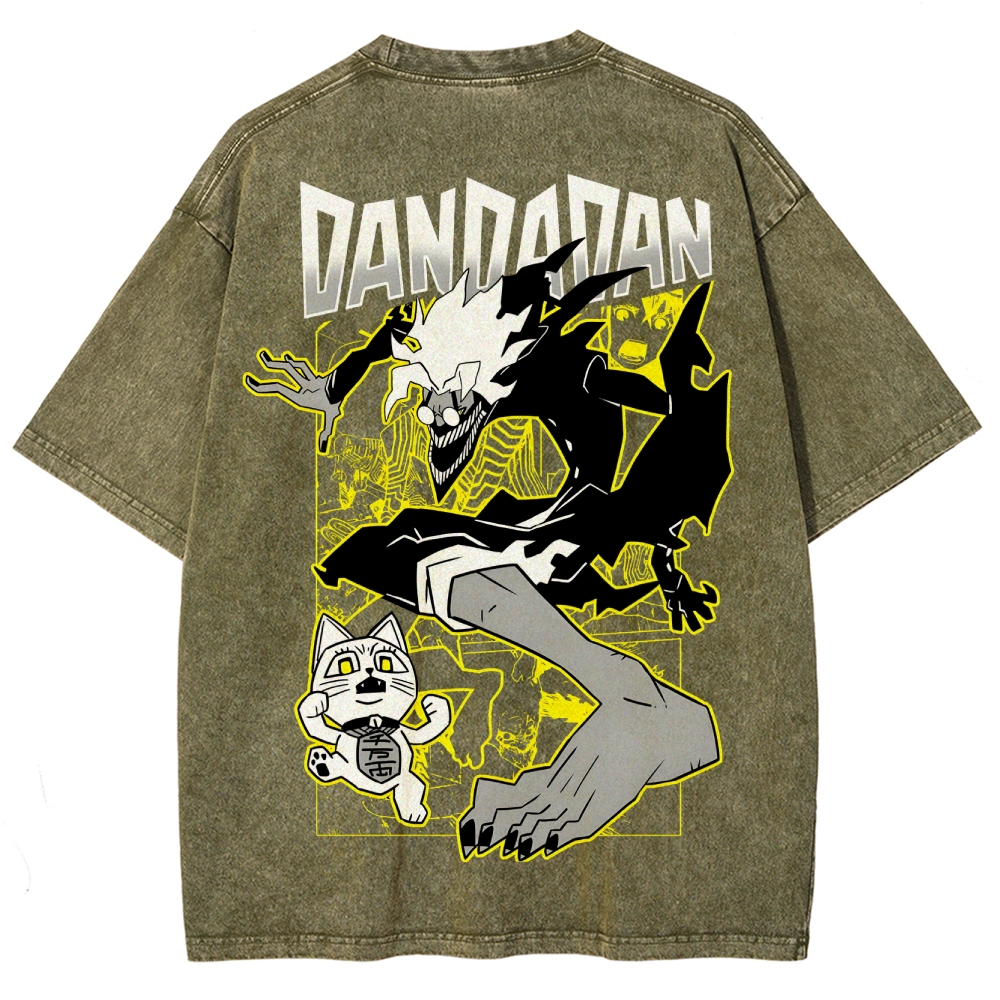 Dandadan Unisex Fit Washed T-Shirt 2506008228