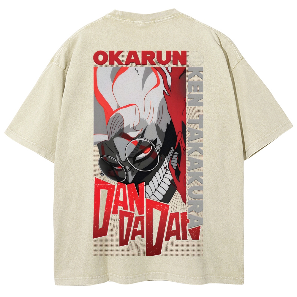 Dandadan Unisex Fit Washed T-Shirt 2506008230