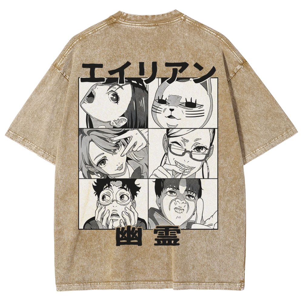 Dandadan Unisex Fit Washed T-Shirt 2506008234