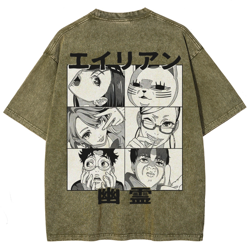 Dandadan Unisex Fit Washed T-Shirt 2506008234