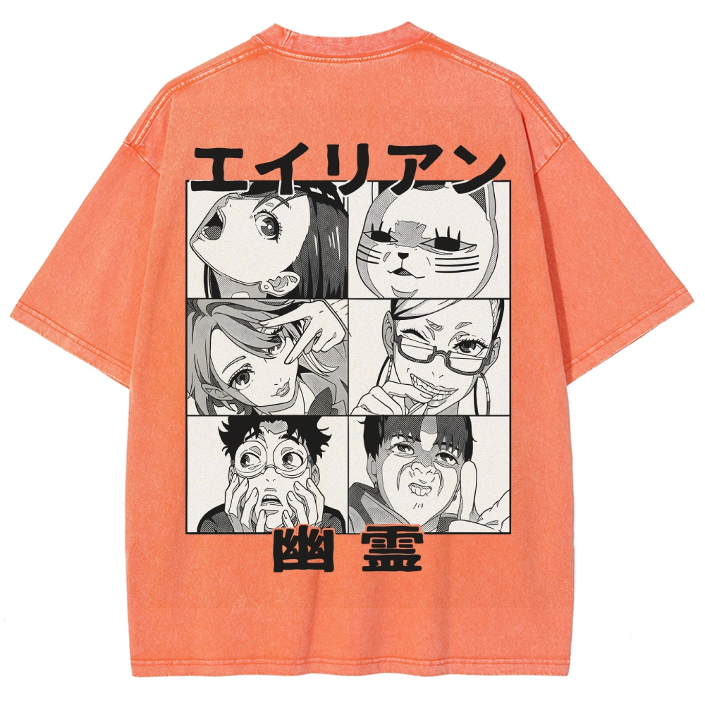 Dandadan Unisex Fit Washed T-Shirt 2506008234