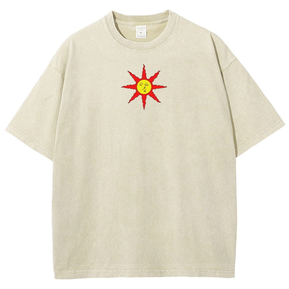 Dark Soul Sun Knight Unisex Fit Washed T-Shirt 2506014701