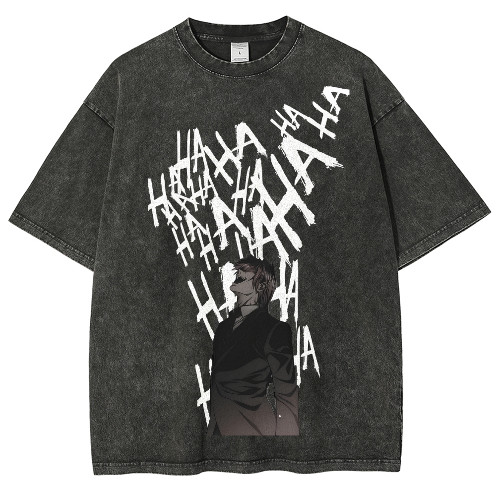 Death Note Light's Laughter Oversized Vintage Shirt