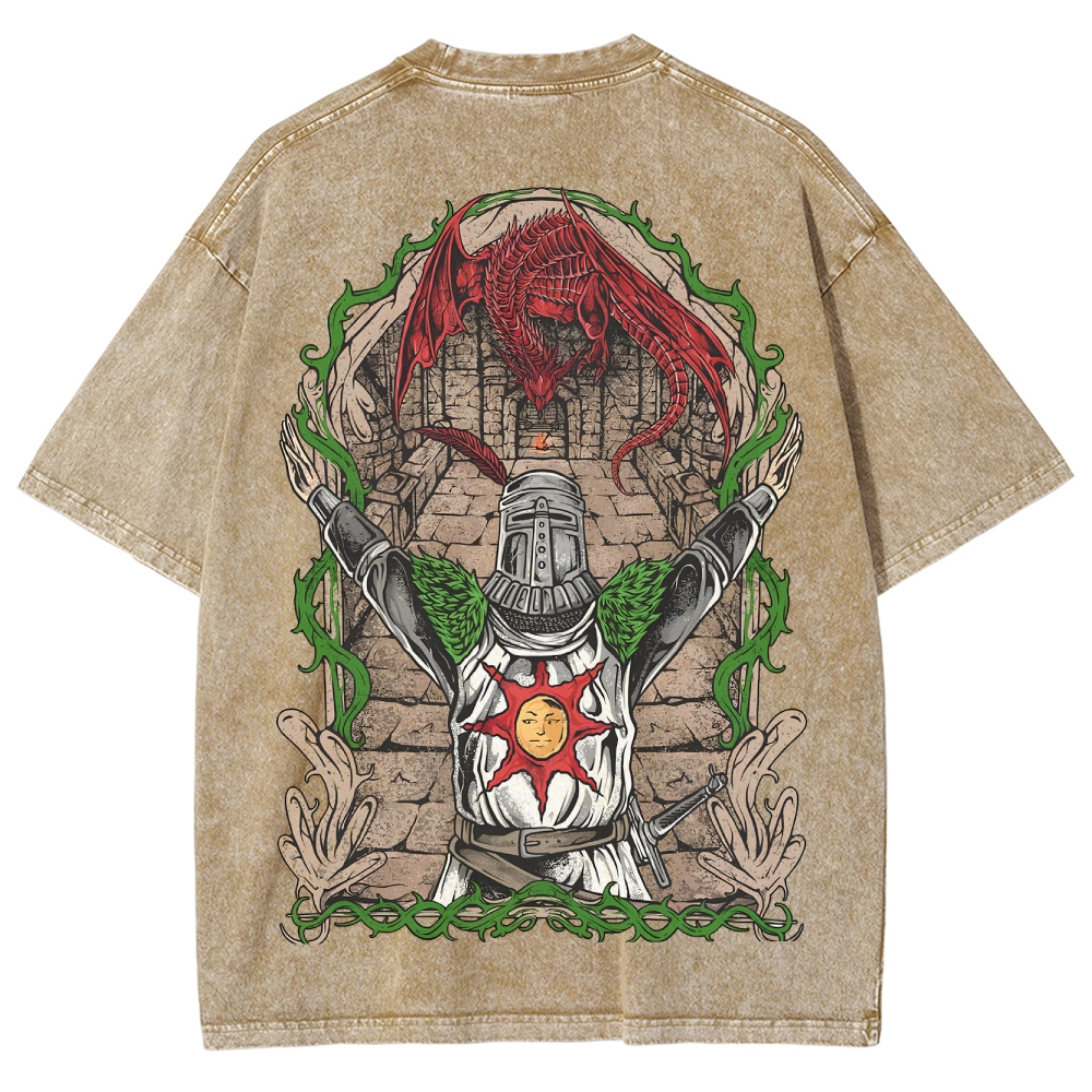 Dark Souls Unisex Fit Washed T-Shirt 2506018907