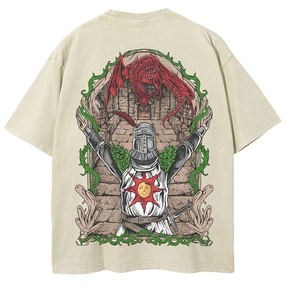 Dark Souls Unisex Fit Washed T-Shirt 2506018907