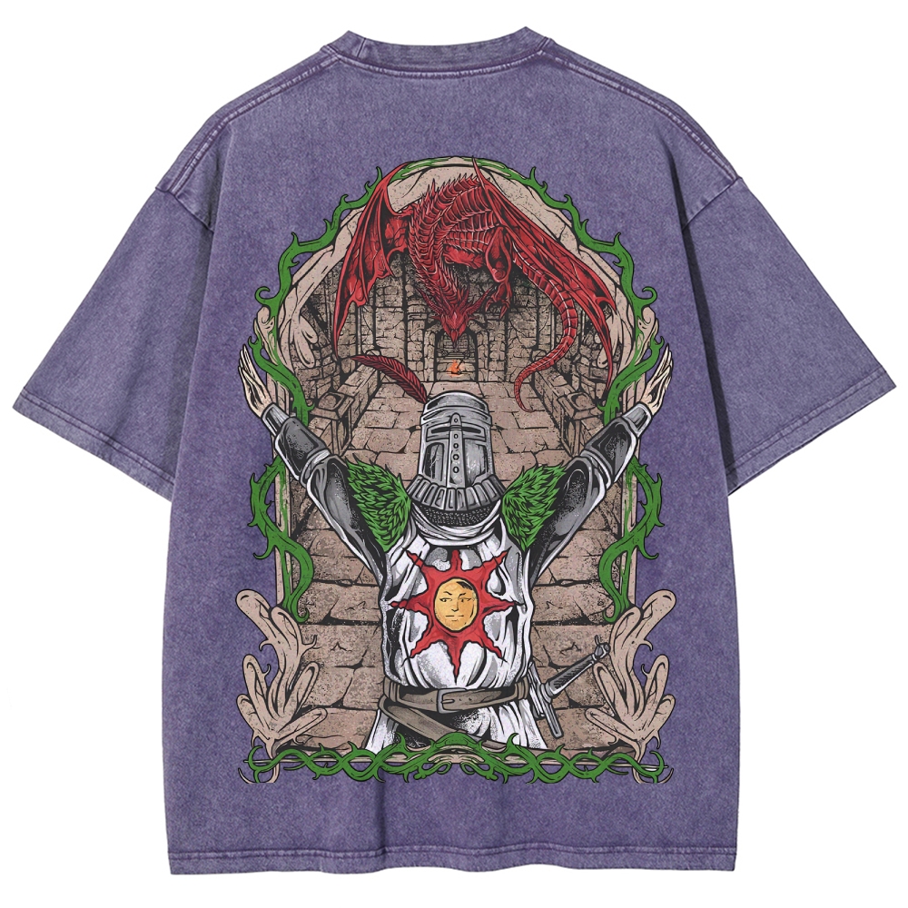 Dark Souls Unisex Fit Washed T-Shirt 2506018907