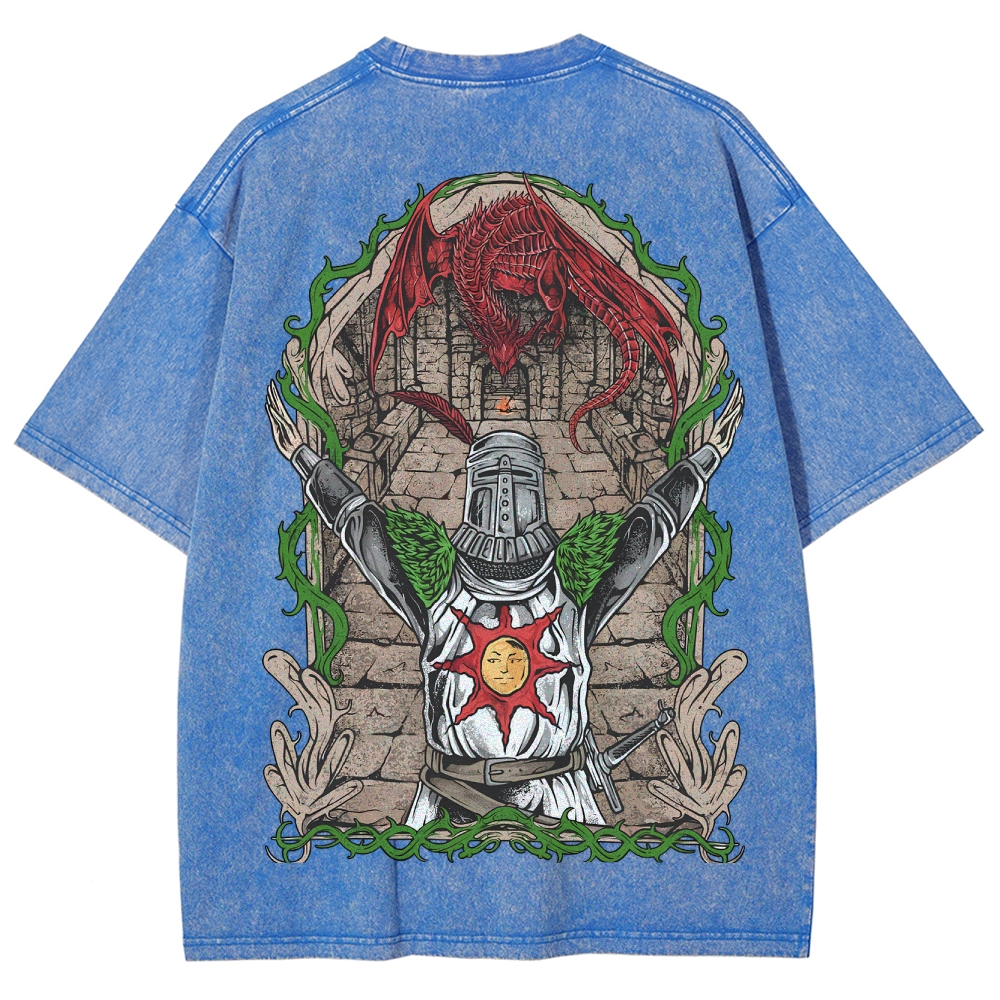 Dark Souls Unisex Fit Washed T-Shirt 2506018907