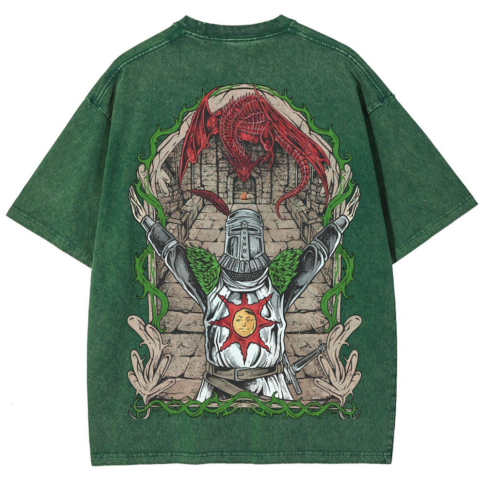Dark Souls Unisex Fit Washed T-Shirt 2506018907