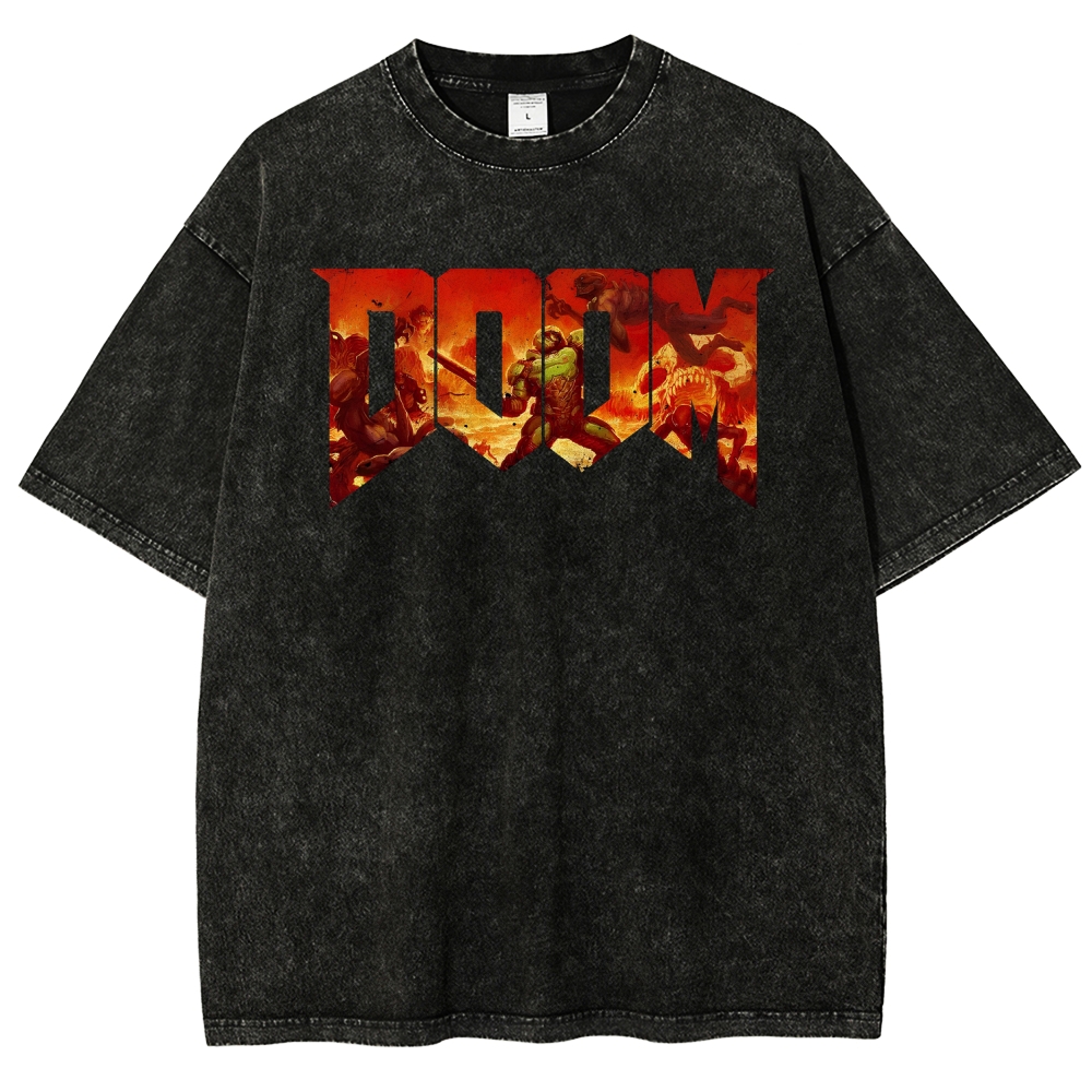 DOOM Unisex Fit Washed T-Shirt 2506023195