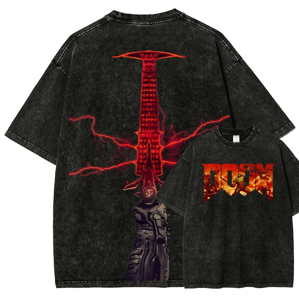 DOOM Unisex Fit Washed T-Shirt 2506023195