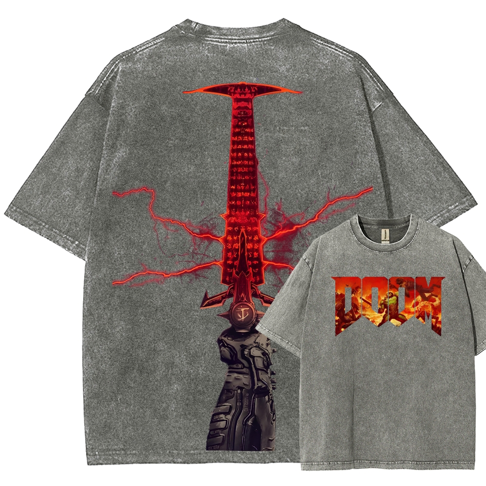 DOOM Unisex Fit Washed T-Shirt 2506023195
