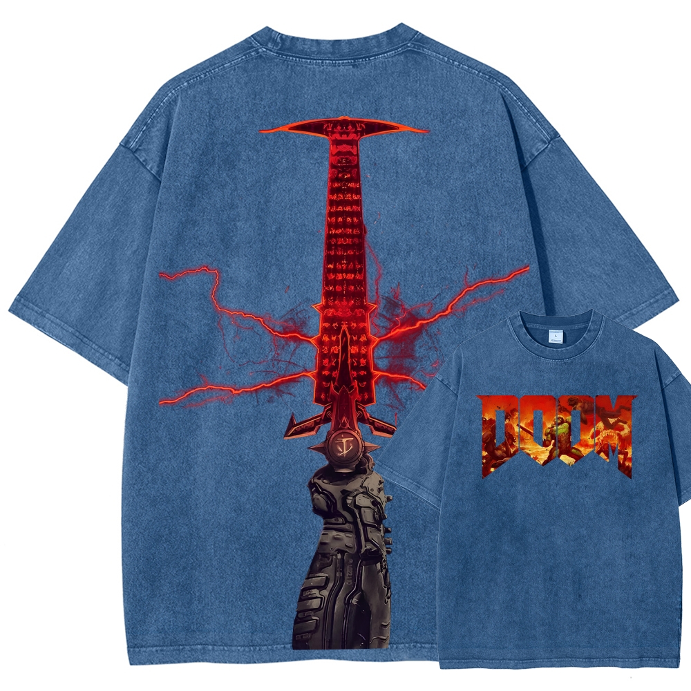 DOOM Unisex Fit Washed T-Shirt 2506023195