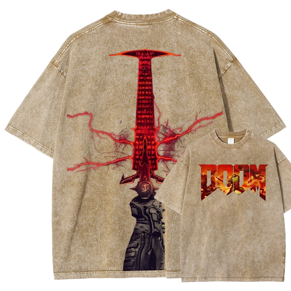DOOM Unisex Fit Washed T-Shirt 2506023195