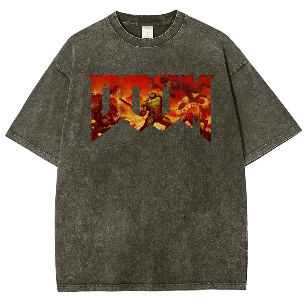 DOOM Unisex Fit Washed T-Shirt 2506023195