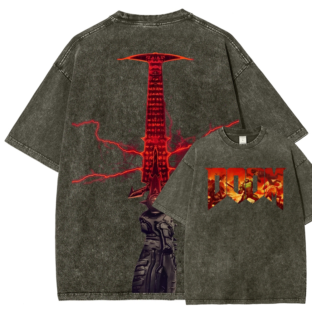 DOOM Unisex Fit Washed T-Shirt 2506023195