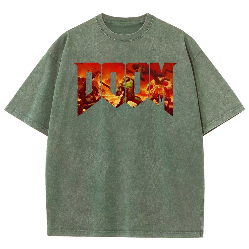 DOOM Unisex Fit Washed T-Shirt 2506023195