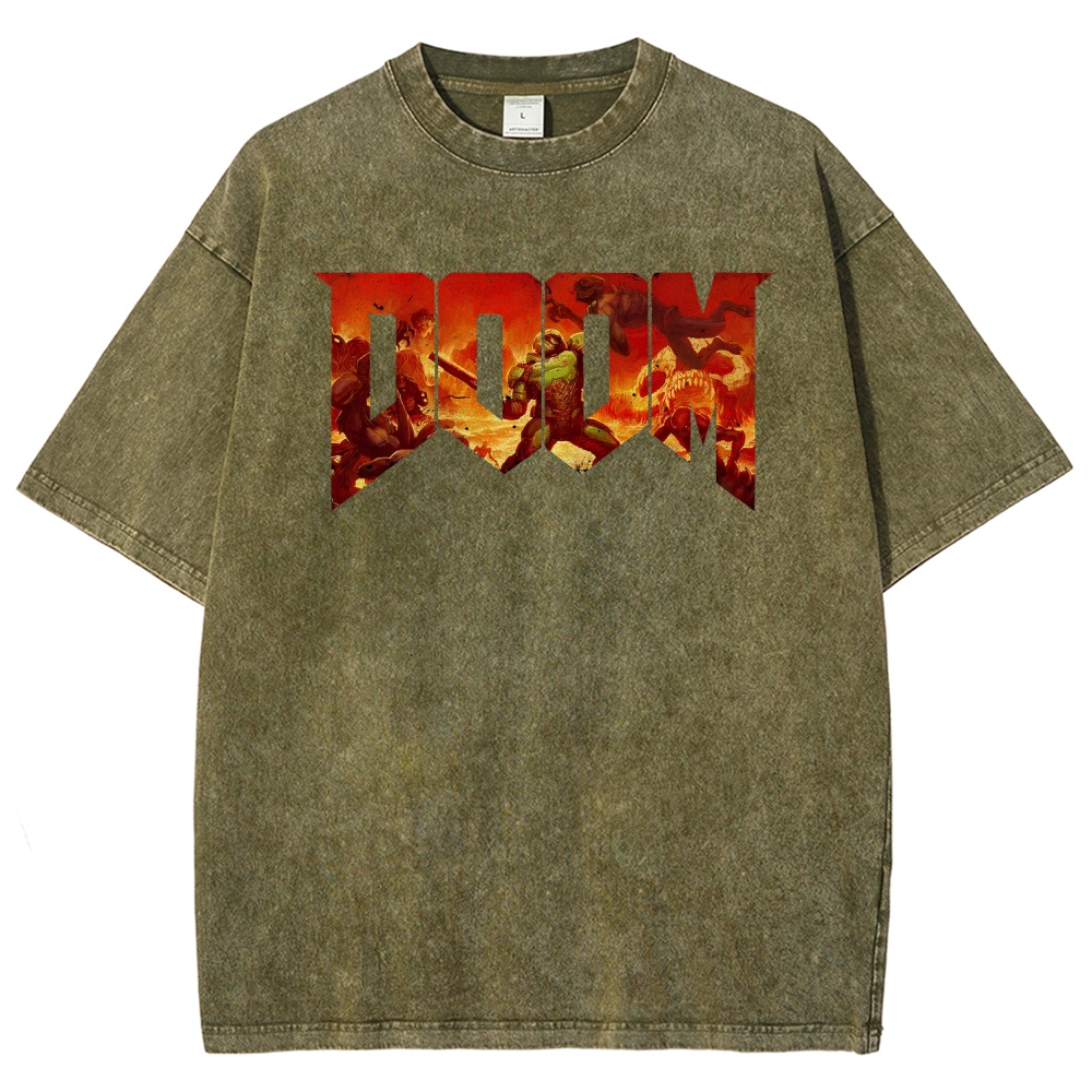 DOOM Unisex Fit Washed T-Shirt 2506023195