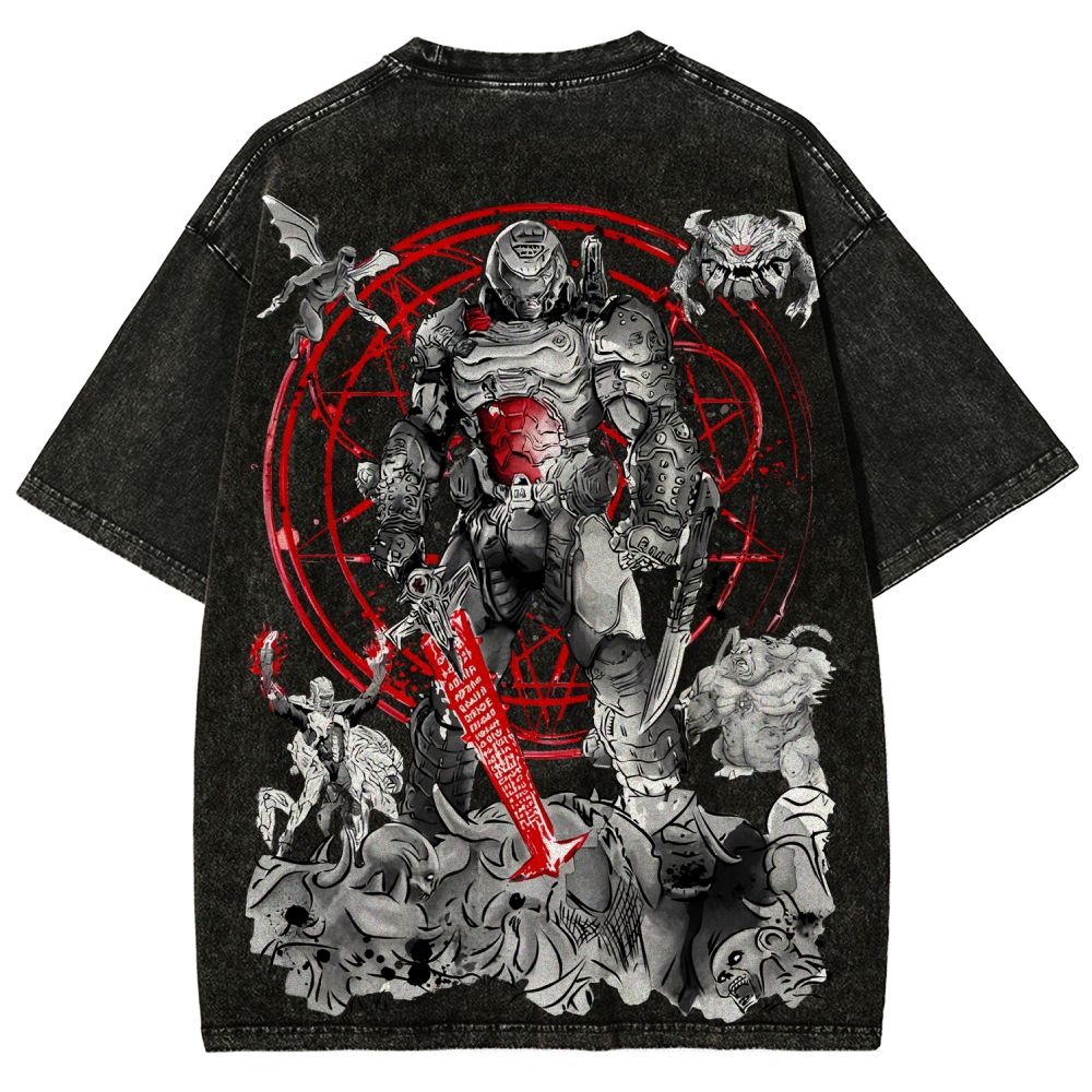 DOOM Unisex Fit Washed T-Shirt 2506023215