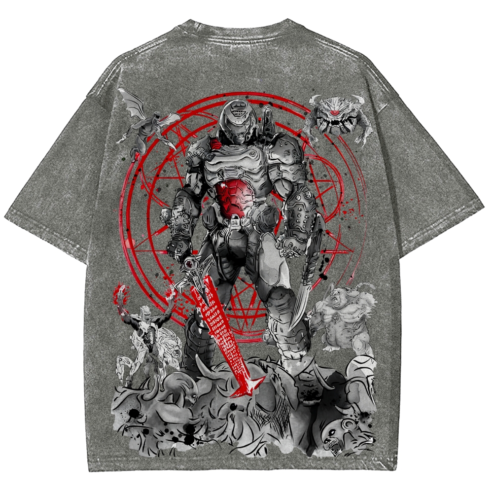 DOOM Unisex Fit Washed T-Shirt 2506023215