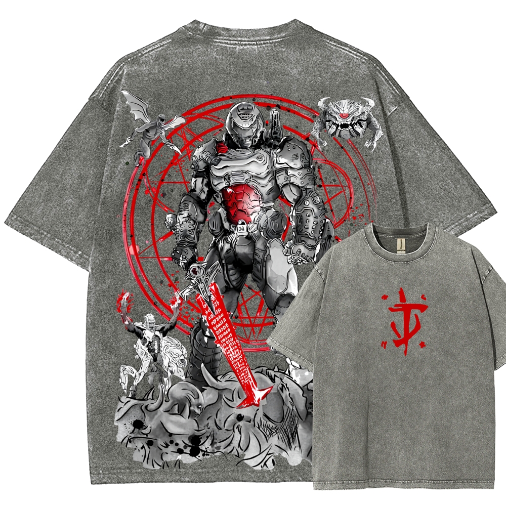 DOOM Unisex Fit Washed T-Shirt 2506023215