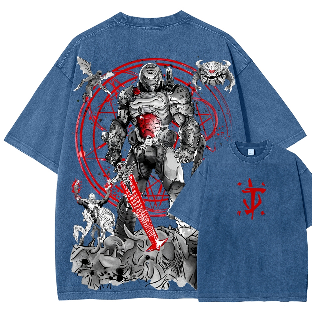 DOOM Unisex Fit Washed T-Shirt 2506023215