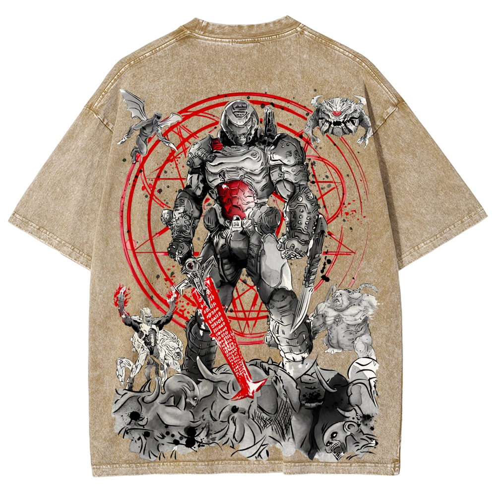 DOOM Unisex Fit Washed T-Shirt 2506023215