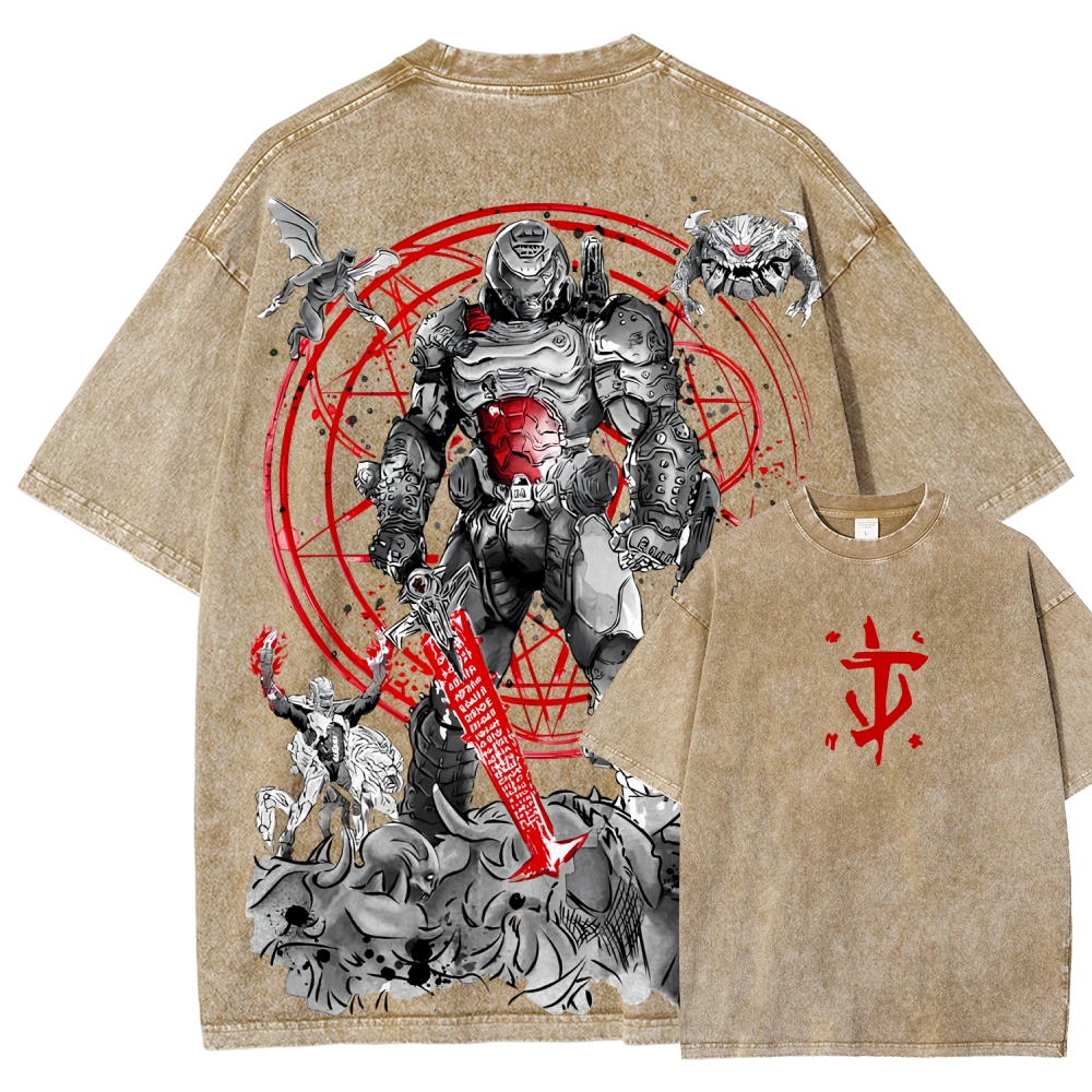DOOM Unisex Fit Washed T-Shirt 2506023215