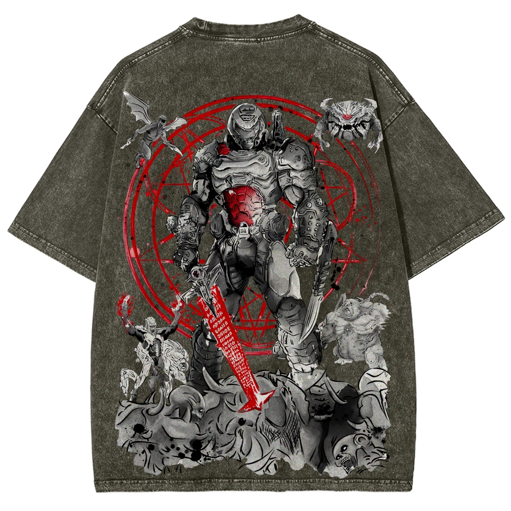 DOOM Unisex Fit Washed T-Shirt 2506023215
