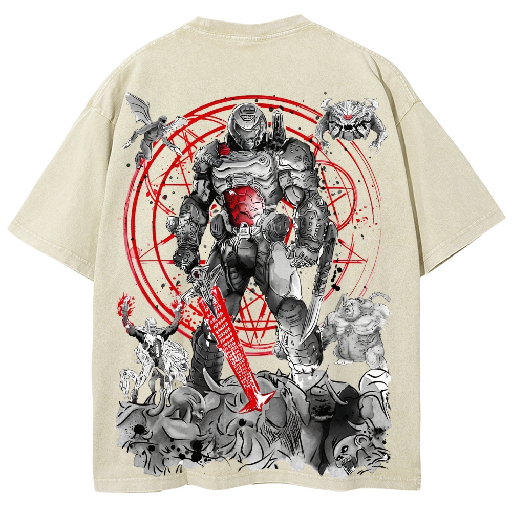 DOOM Unisex Fit Washed T-Shirt 2506023215