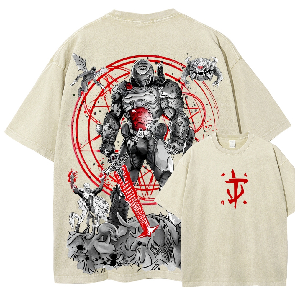 DOOM Unisex Fit Washed T-Shirt 2506023215
