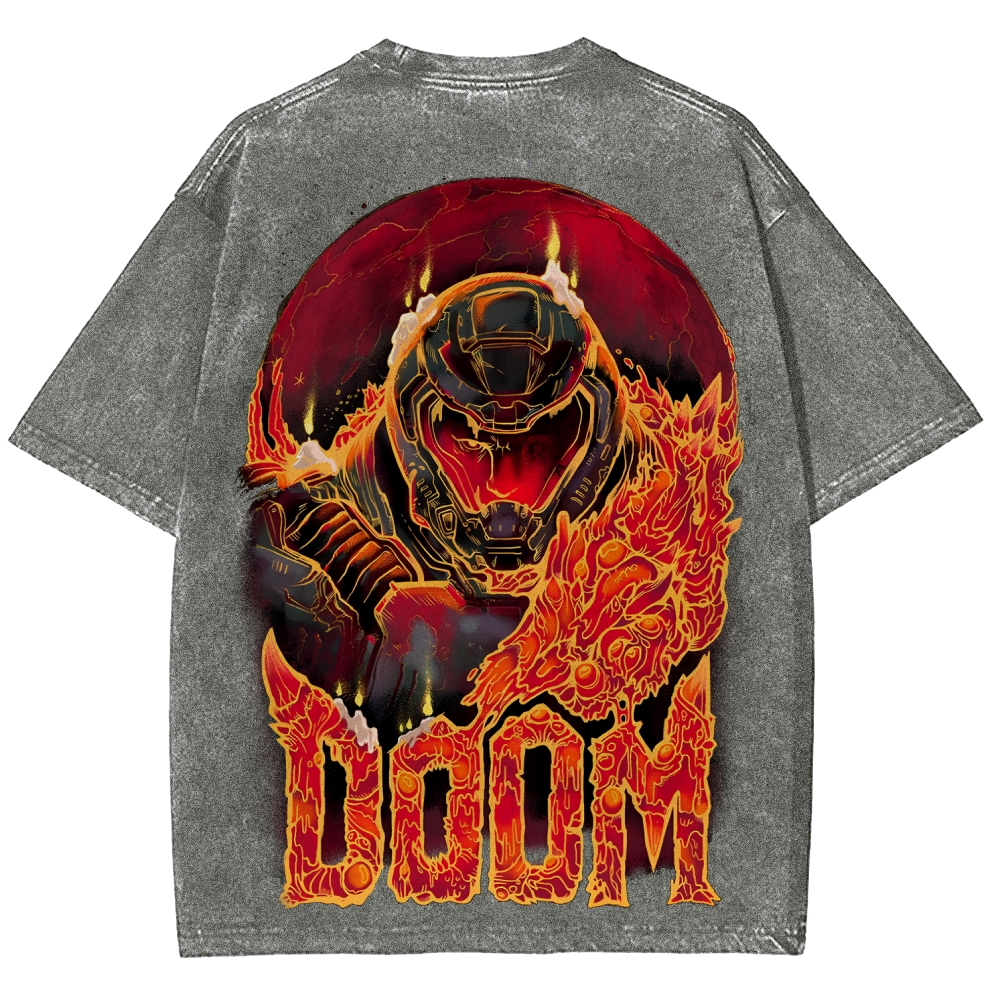 DOOM Unisex Fit Washed T-Shirt 2506023222