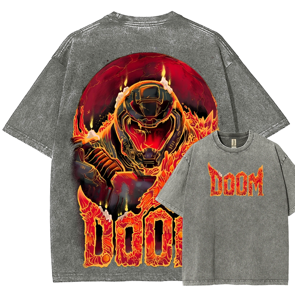DOOM Unisex Fit Washed T-Shirt 2506023222