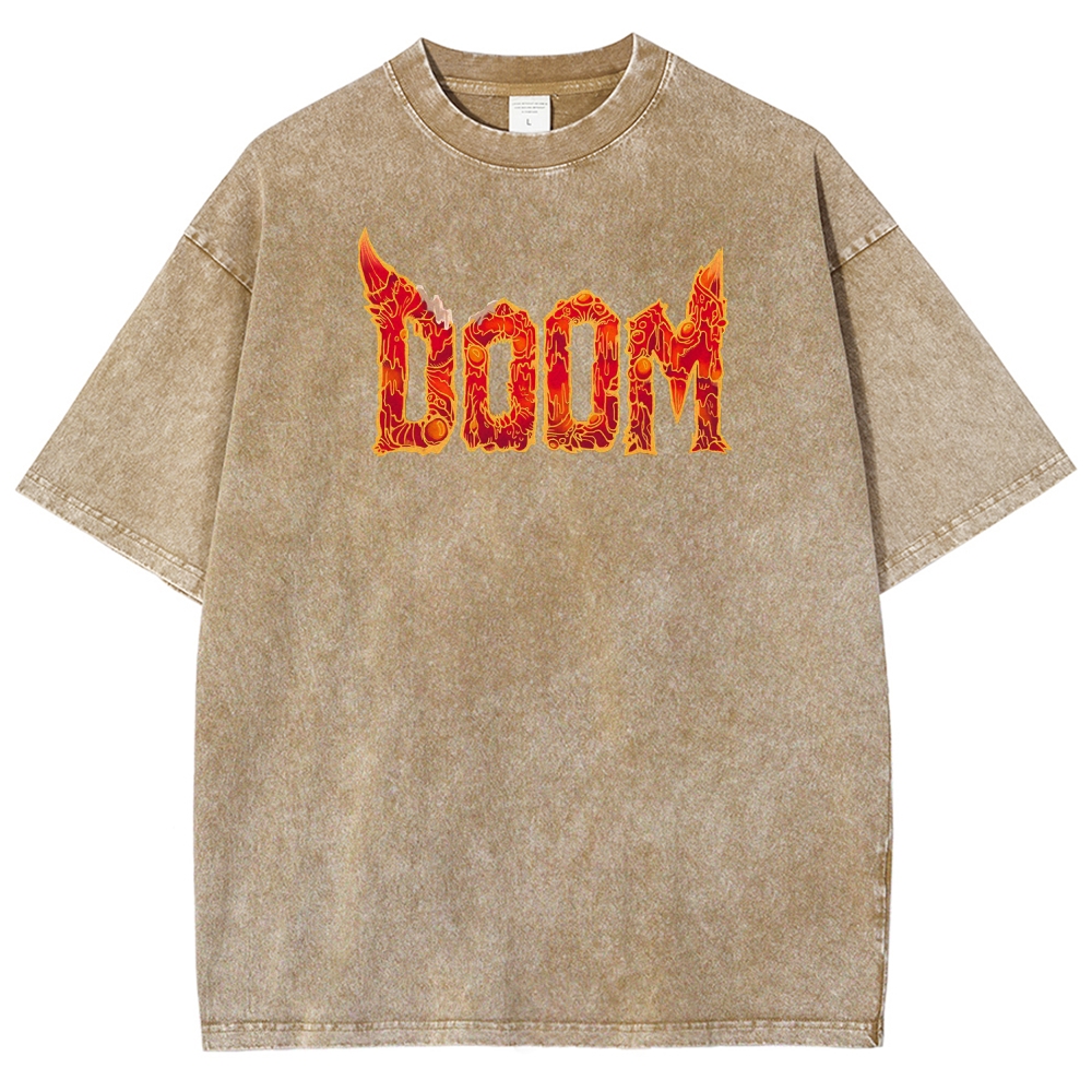 DOOM Unisex Fit Washed T-Shirt 2506023222