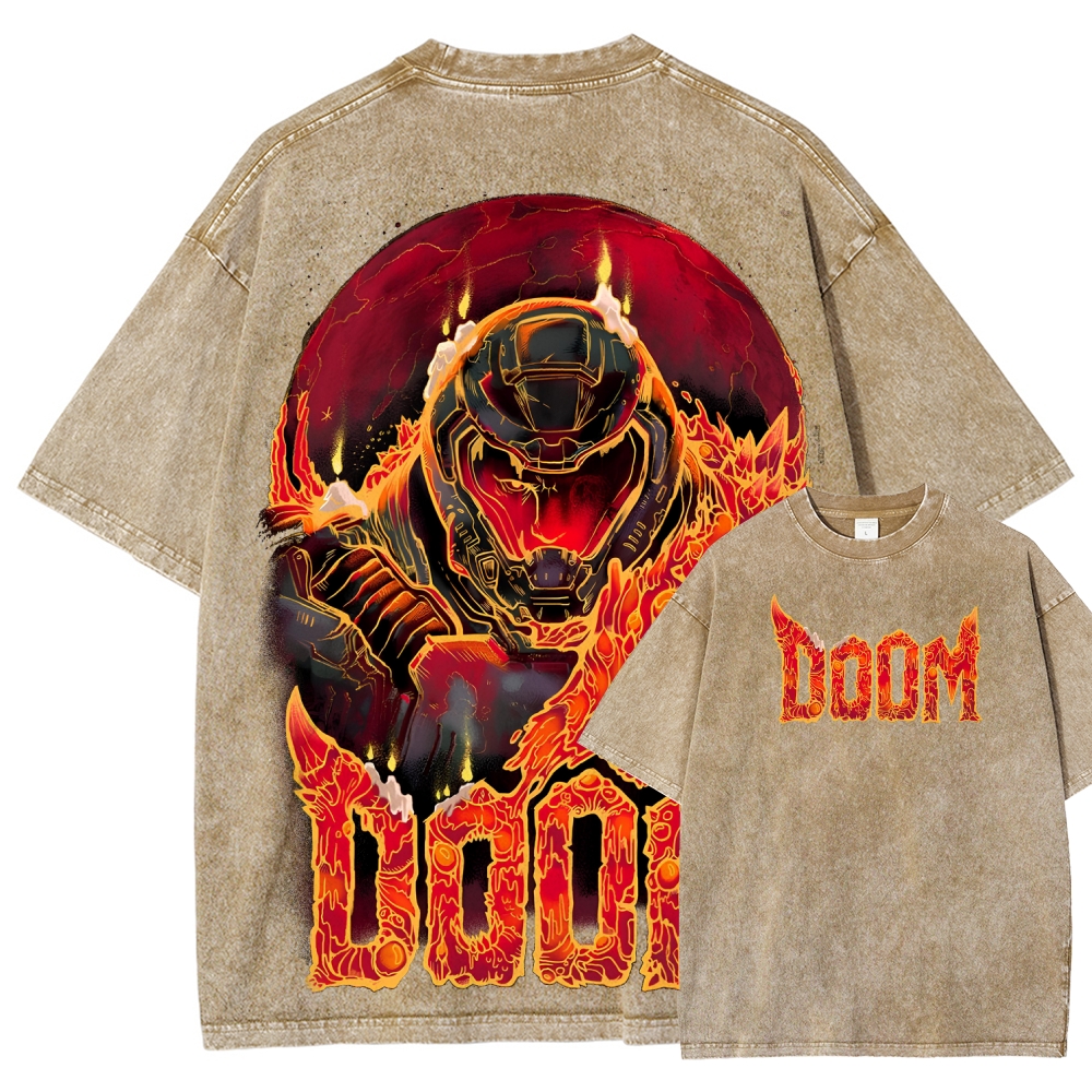 DOOM Unisex Fit Washed T-Shirt 2506023222