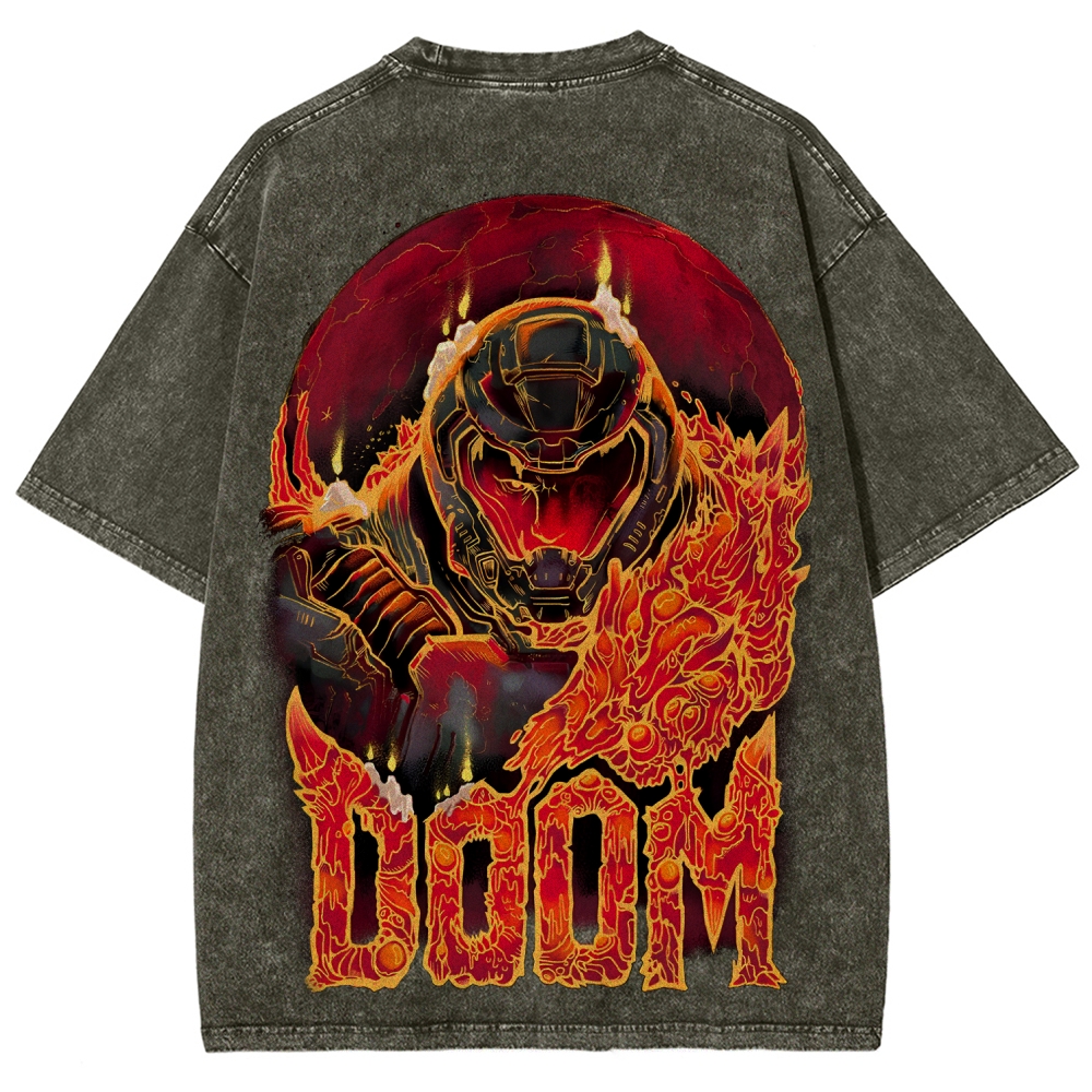 DOOM Unisex Fit Washed T-Shirt 2506023222