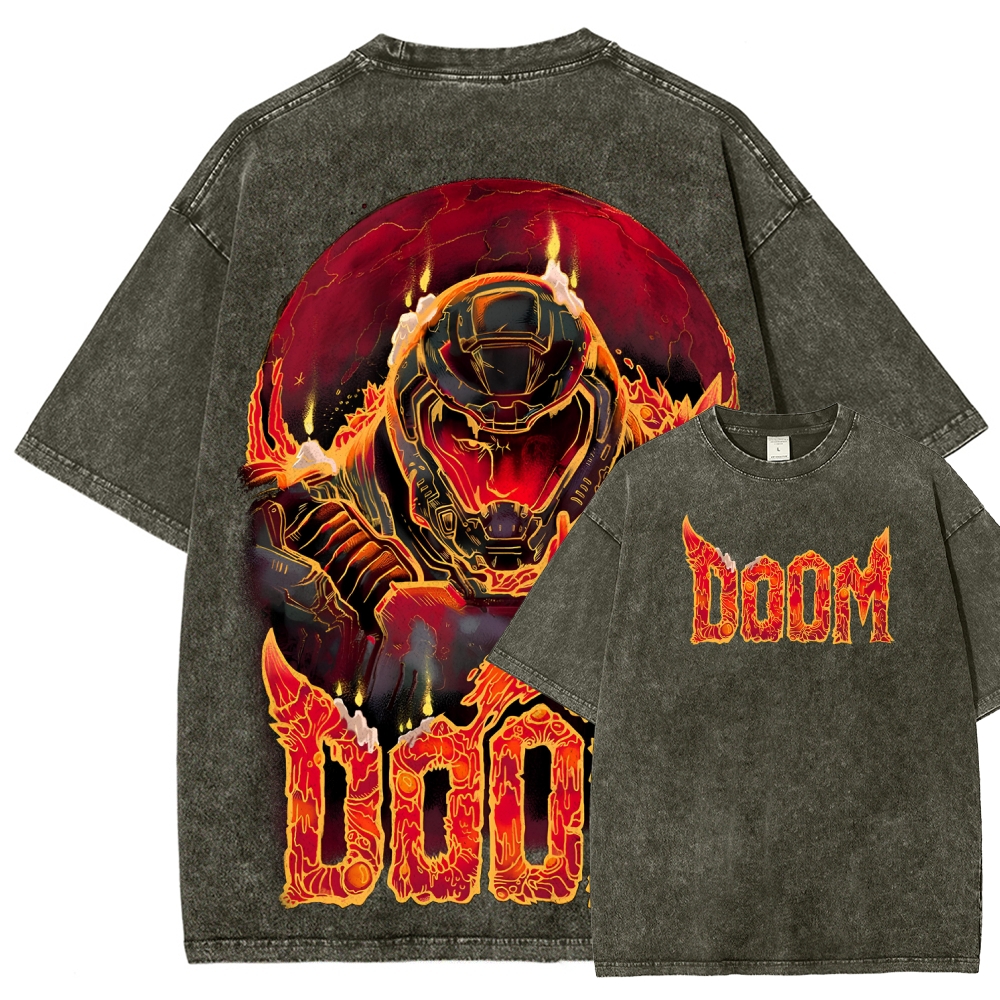 DOOM Unisex Fit Washed T-Shirt 2506023222