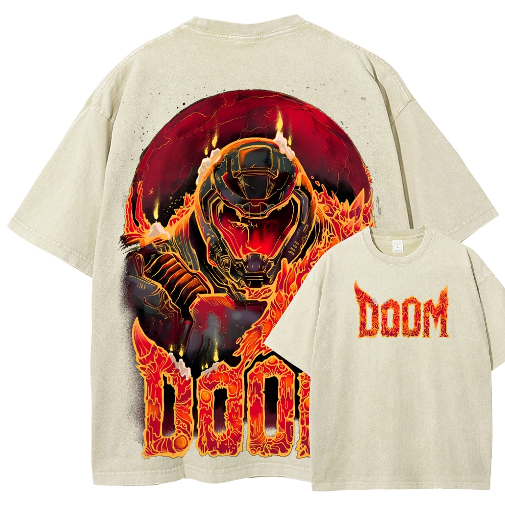 DOOM Unisex Fit Washed T-Shirt 2506023222