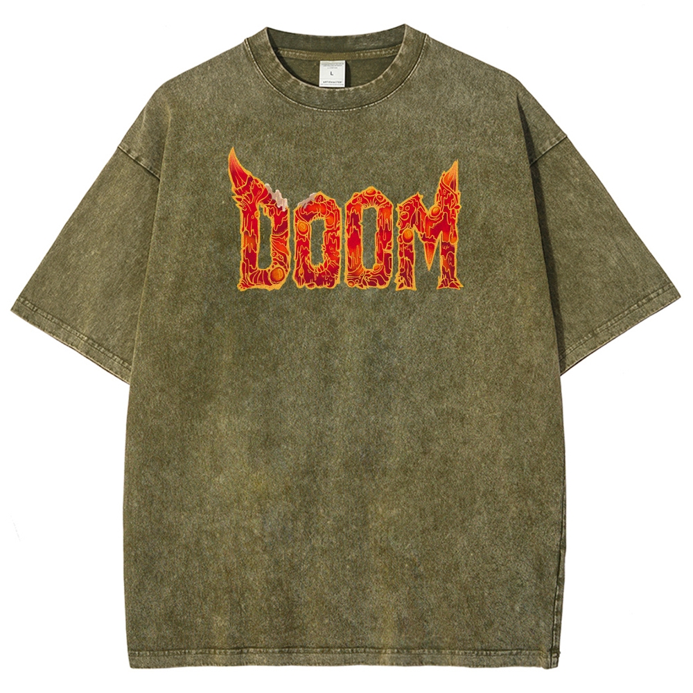 DOOM Unisex Fit Washed T-Shirt 2506023222