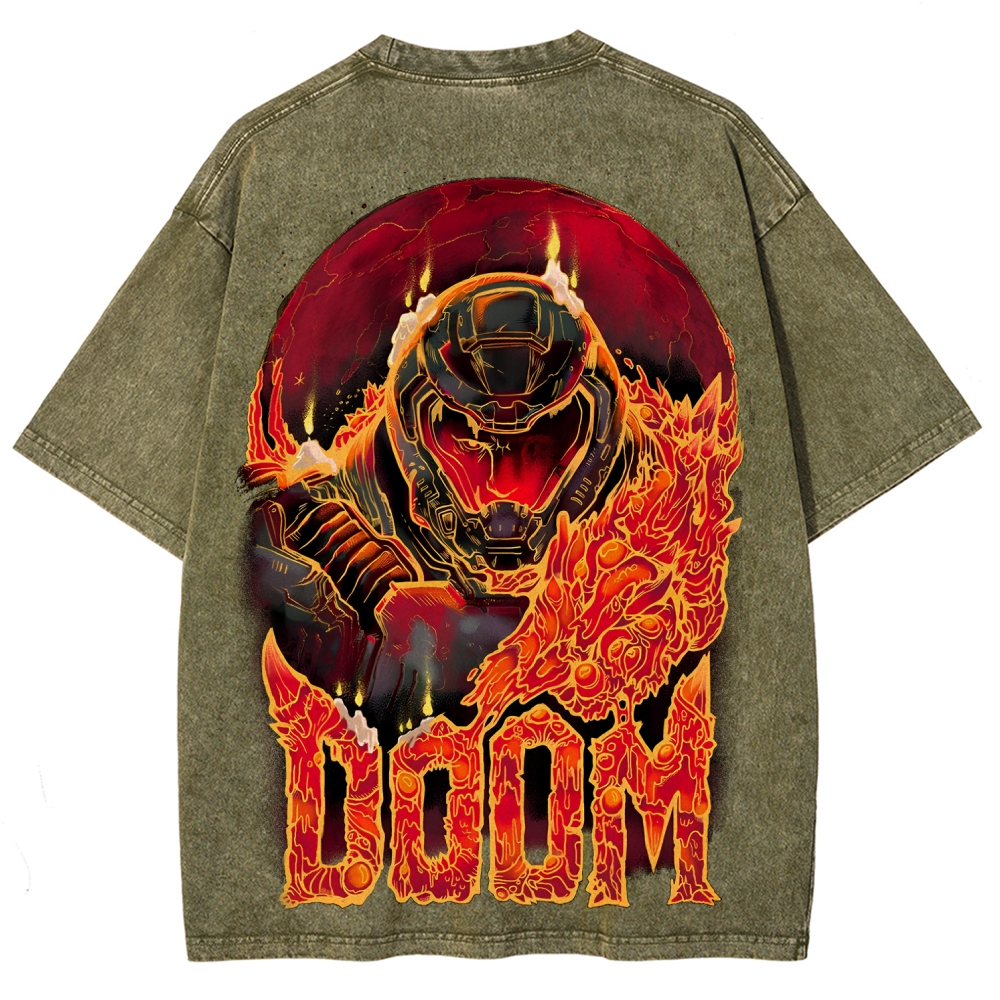DOOM Unisex Fit Washed T-Shirt 2506023222