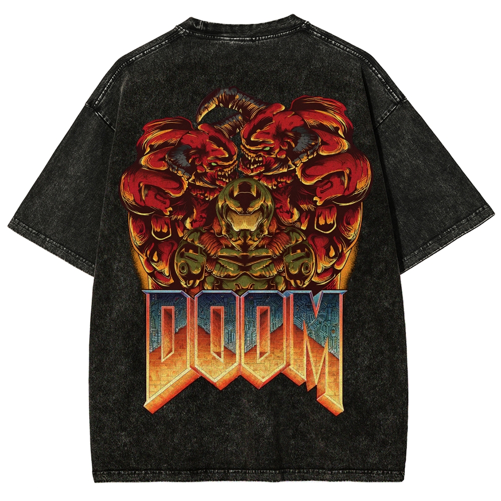 DOOM Unisex Fit Washed T-Shirt 2506023226