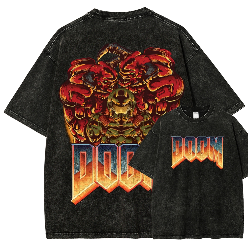DOOM Unisex Fit Washed T-Shirt 2506023226