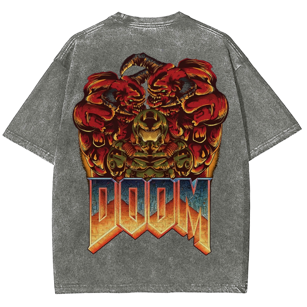 DOOM Unisex Fit Washed T-Shirt 2506023226