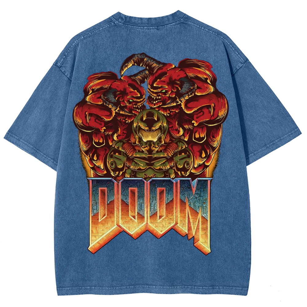 DOOM Unisex Fit Washed T-Shirt 2506023226