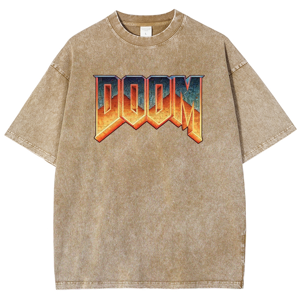 DOOM Unisex Fit Washed T-Shirt 2506023226