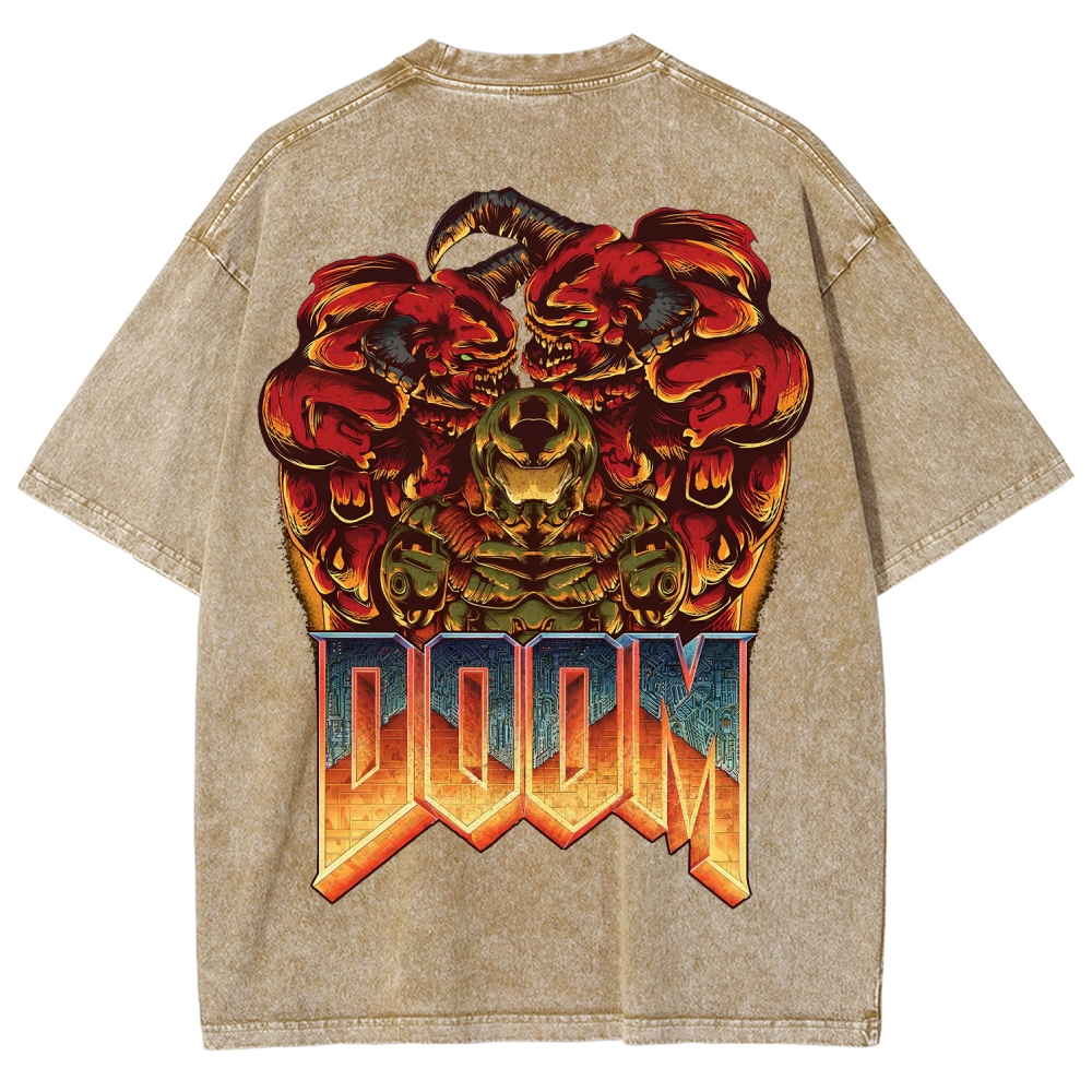 DOOM Unisex Fit Washed T-Shirt 2506023226