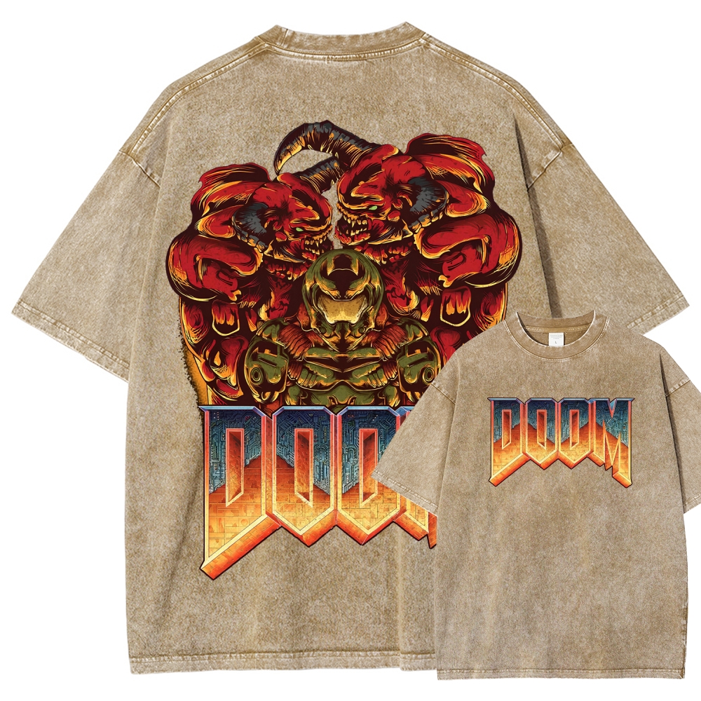 DOOM Unisex Fit Washed T-Shirt 2506023226