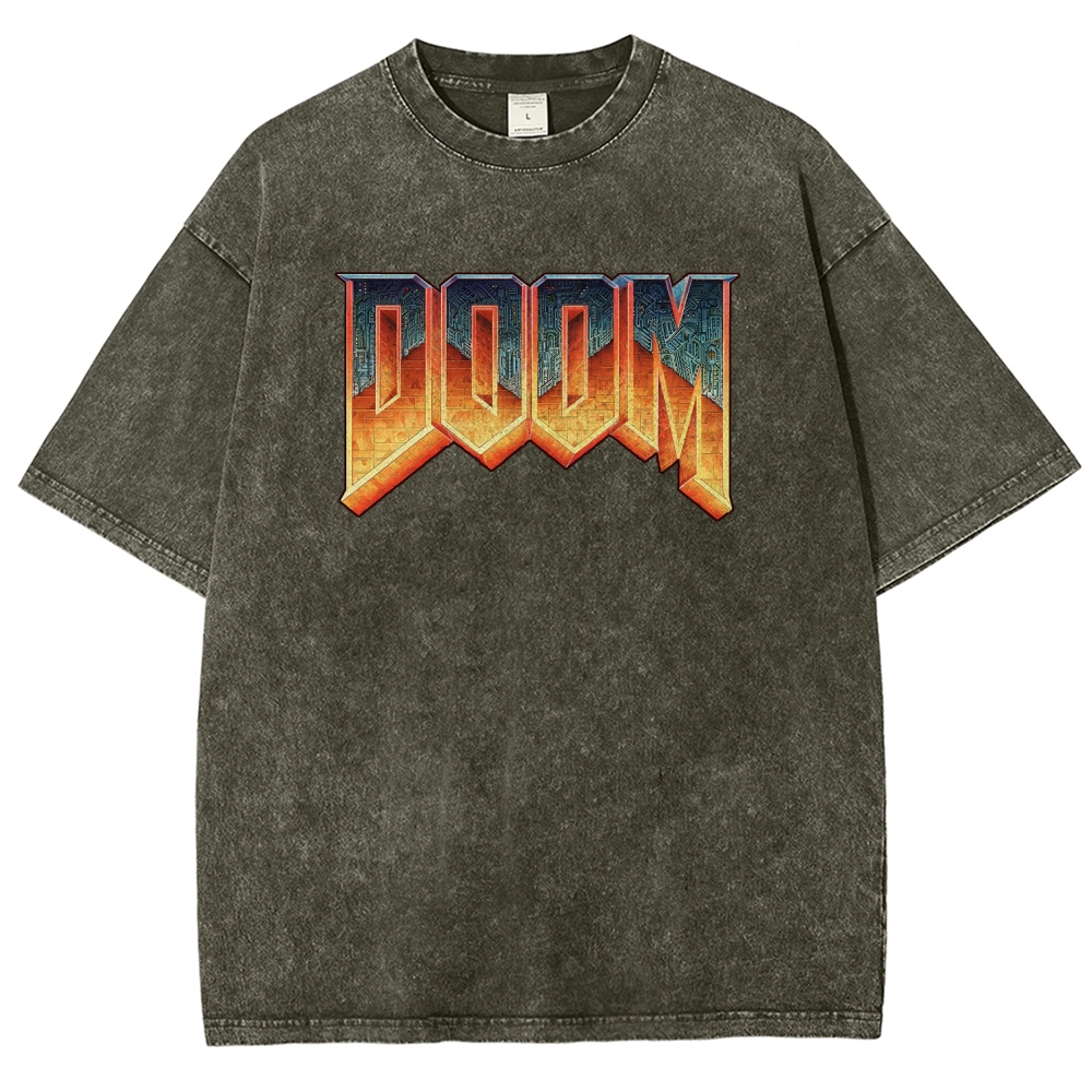 DOOM Unisex Fit Washed T-Shirt 2506023226